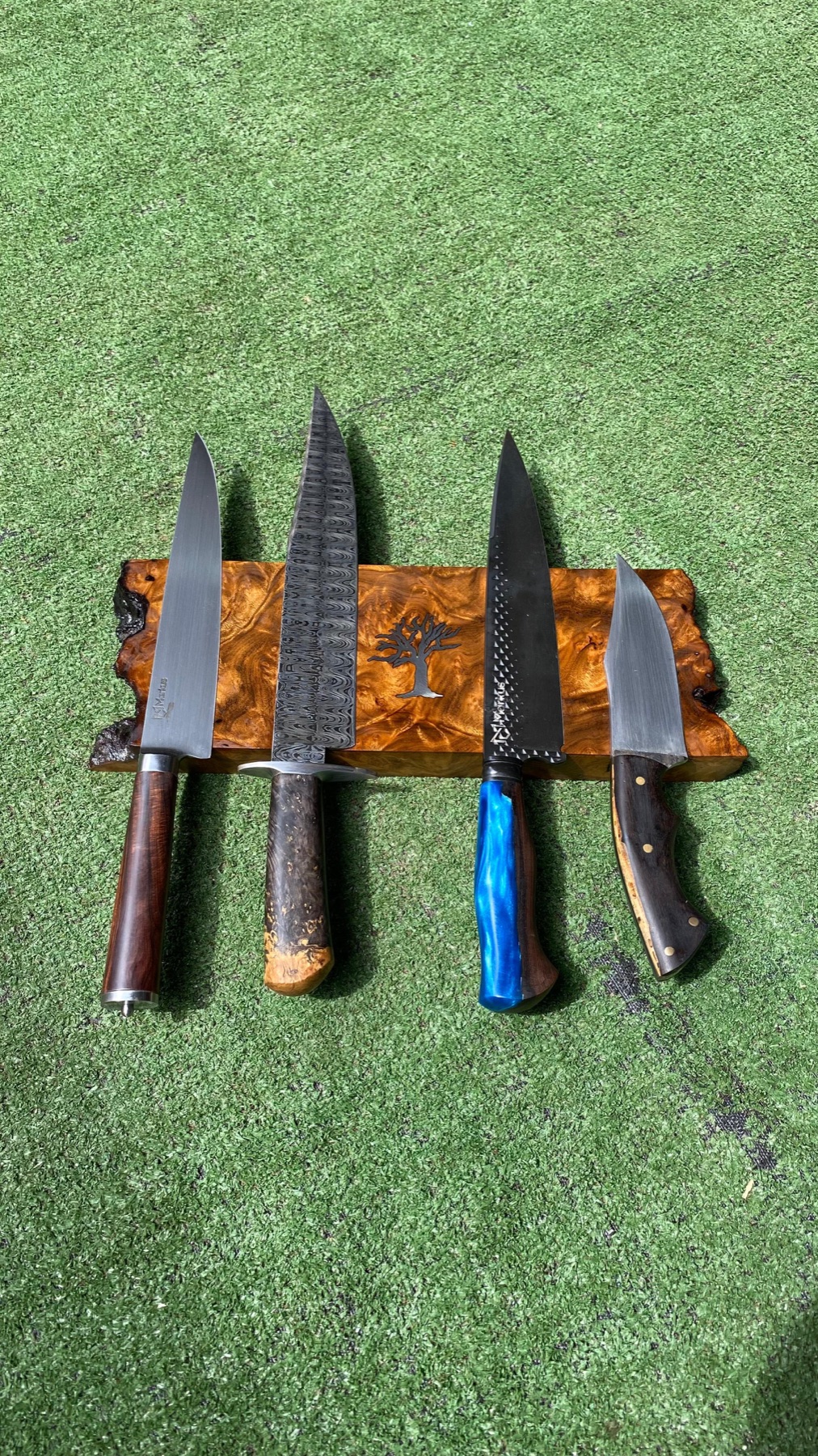 Exotic Hardwood Magnetic Knife Rack- Small